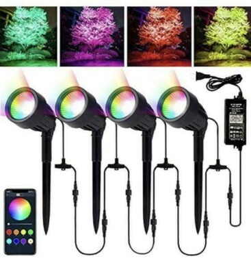 Landscape Smart Lights (4 Pack) App Controlled RGB - Brand New