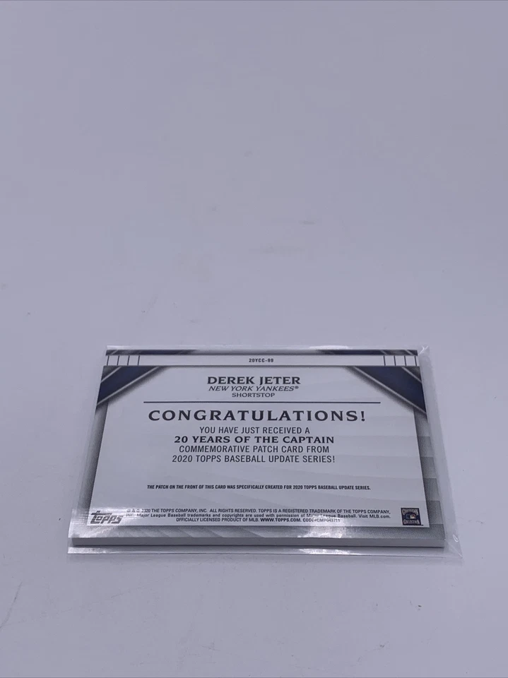 2020 Topps Update 20 Years of the Captain Commemorative Patch #99 Derek Jeter - Image 2 of 2