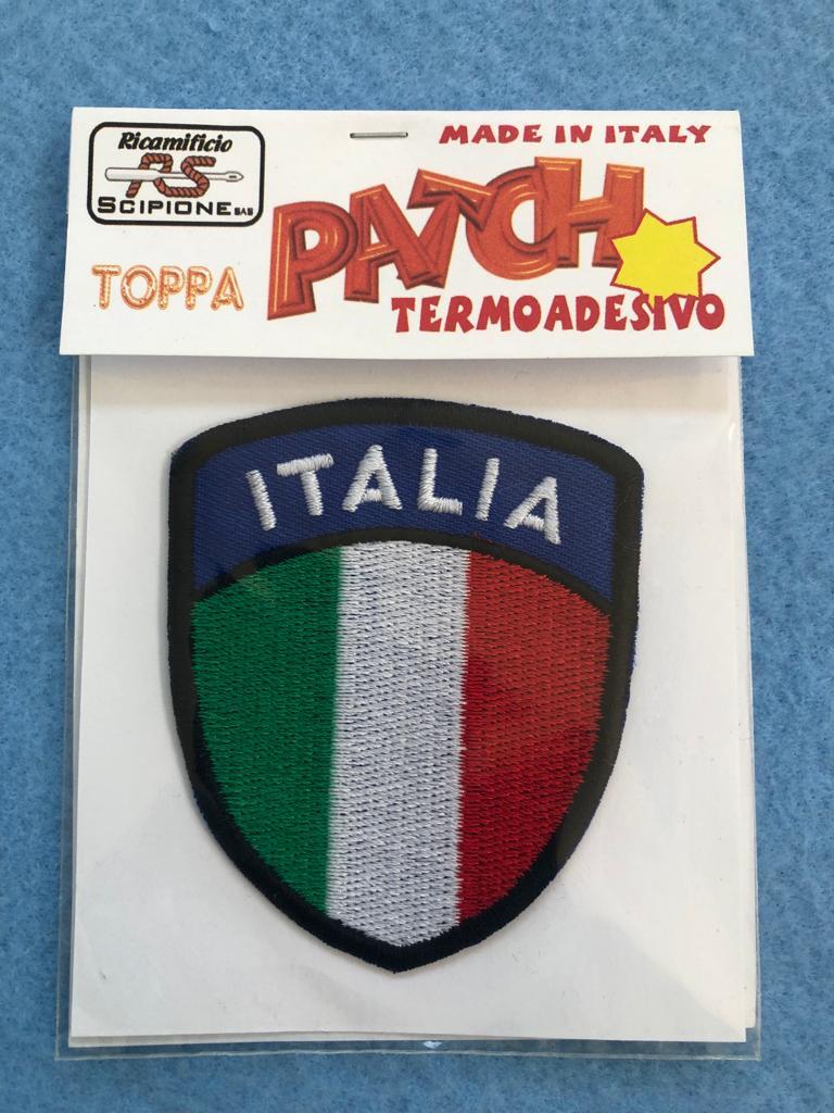 PATCH SCUDETTO ITALIA , COCCARDA TRICOLORE , BANDIERE ITALIA