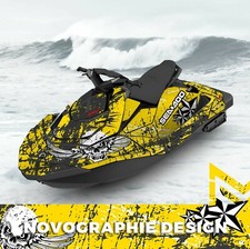 SEADOO SPARK trixx GRAPHIC KIT 2up + 3up Jet Ski SEA DOO Decal Vinyl DARK WATER 