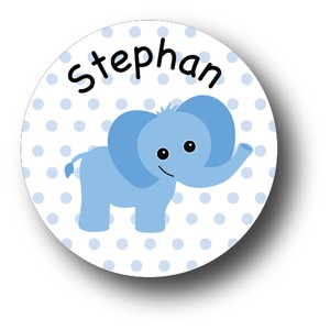 30 Baby Blue Elephant Baby Shower Invitation Favor White Stickers Ebay