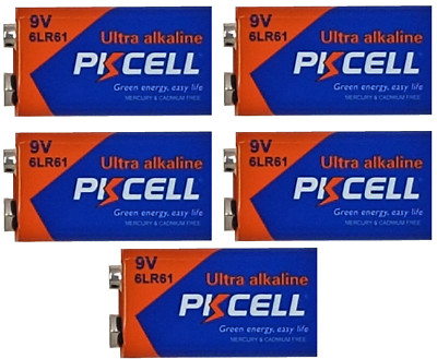5 x 6LR61 9V Block Alkaline Batterie MN1604 Rauchmelder Feuermelder Brand PKCELL