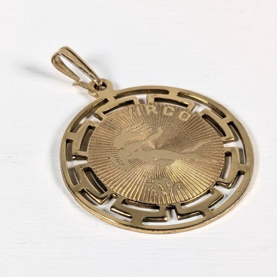 Vintage 1/20 12k Gold Filled Virgo Astrology Horoscope Medallion