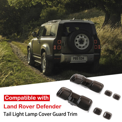 ABS Blackened Taillight Cover Rear Lamp Shade For Land Rover Defender 2020-2024