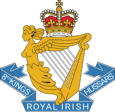 Aufkleber British 8th Kings Royal Irish Hussars Emblem Autoaufkleber Kontur