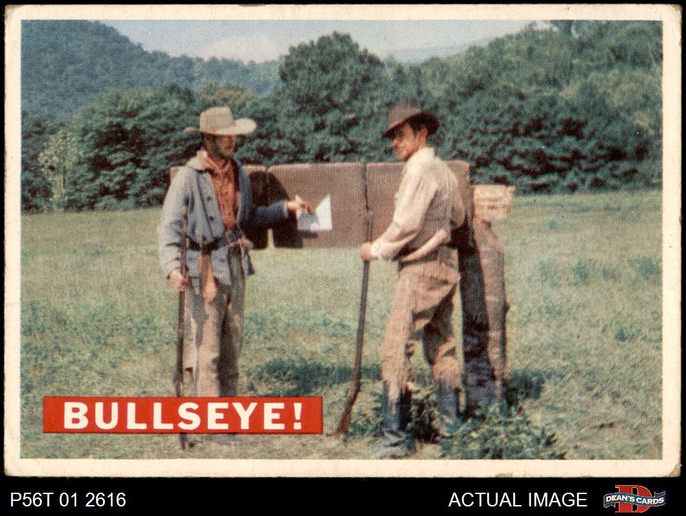 1956 Topps Davy Crockett Orange Back #35 Bullseye!  3.5 - VG+