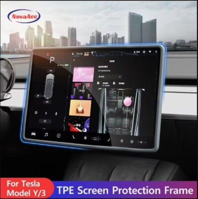 For Tesla Model 3/Y Screen Protector Silicone Frame Modification Accessories