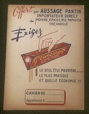 Ancien protège cahiers poivre AUSSAGE PANTIN