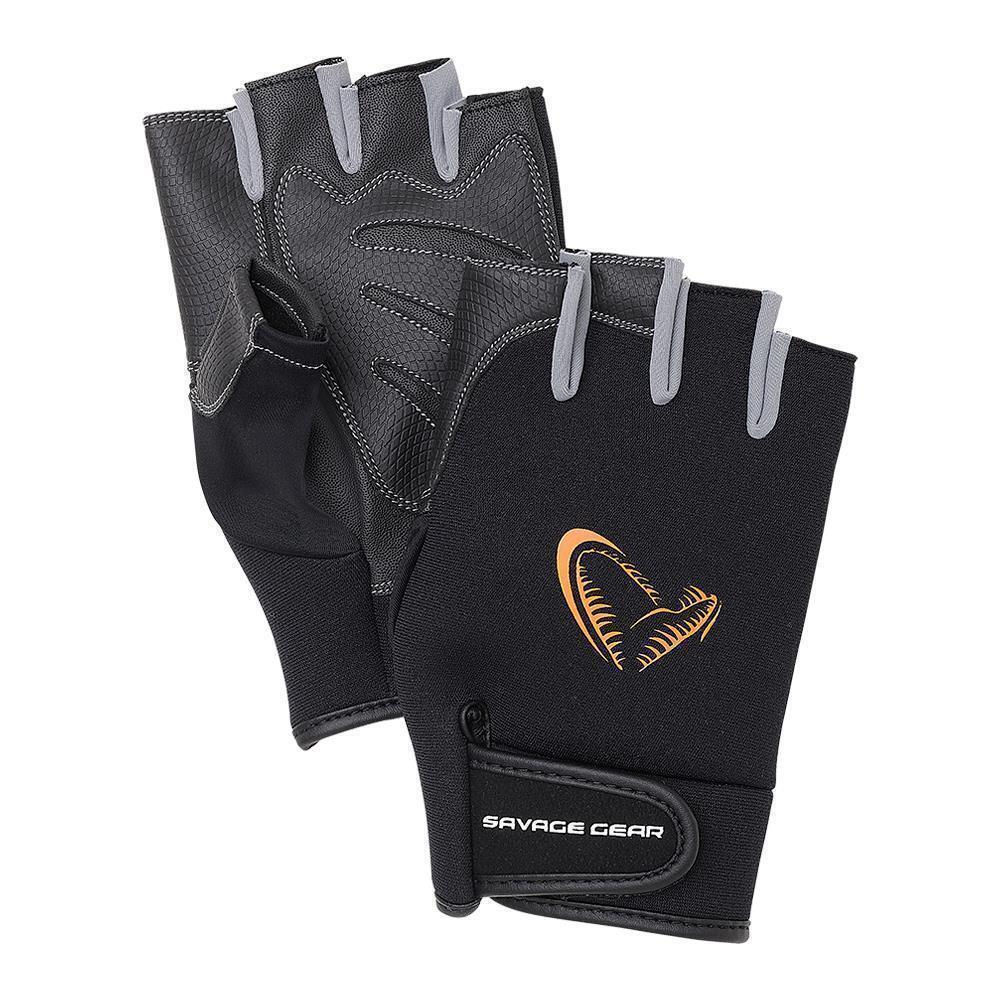 Неопреновые полупальцевые перчатки Savage Gear Gr L Handschuhe fr Spinnfischer 4890₽