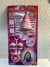 My Life as BIRTHDAY ACCESSORIES Play Set 14 Piece Playset Cake Cupcakes