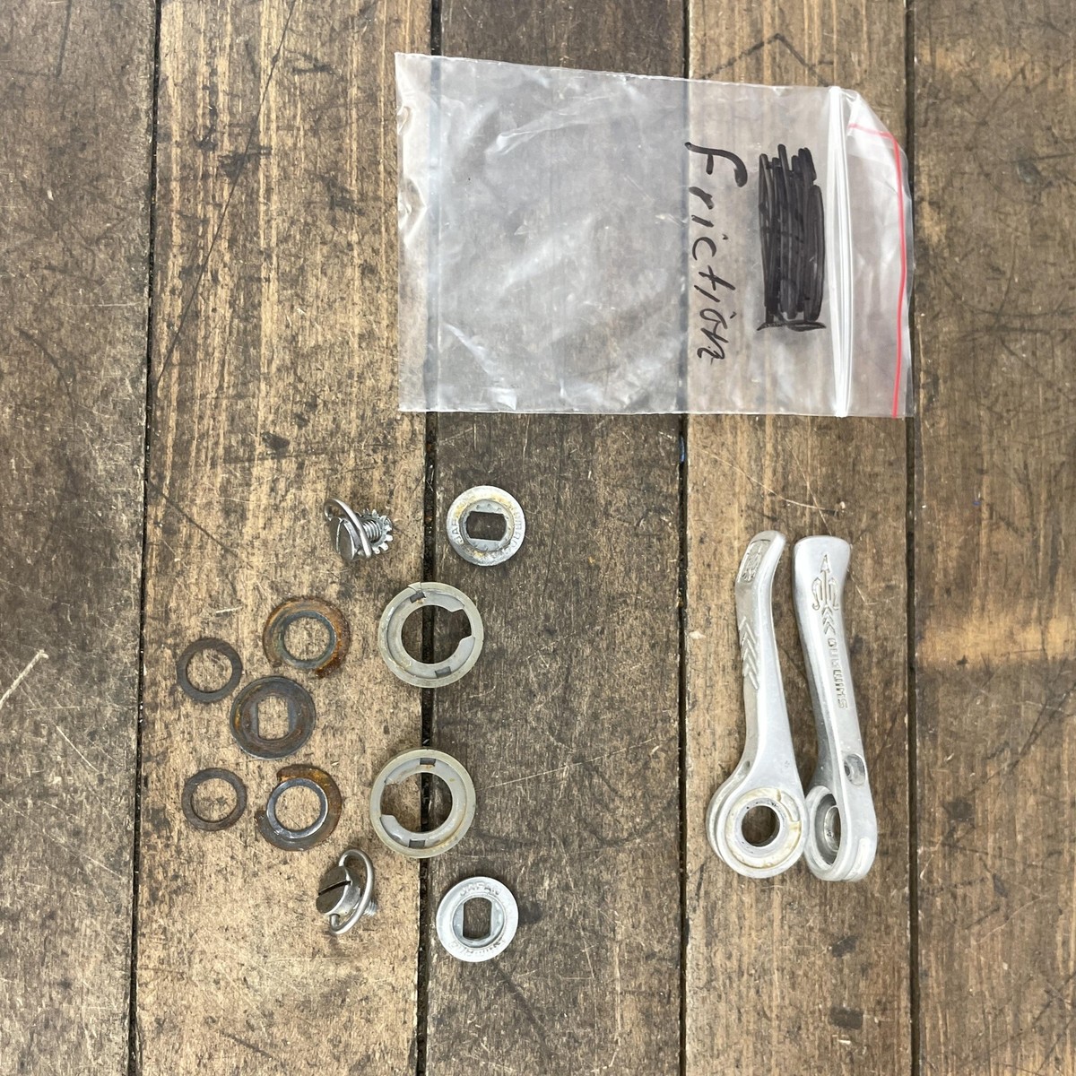 Vintage Shimano Golden Arrow Downtube Friction Shifter Set Braze