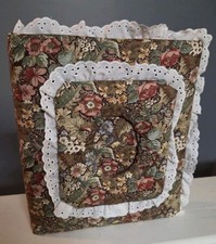 Vintage Cottage Core Floral Lace Quilted Design Photo Album Binder Junk Journal
