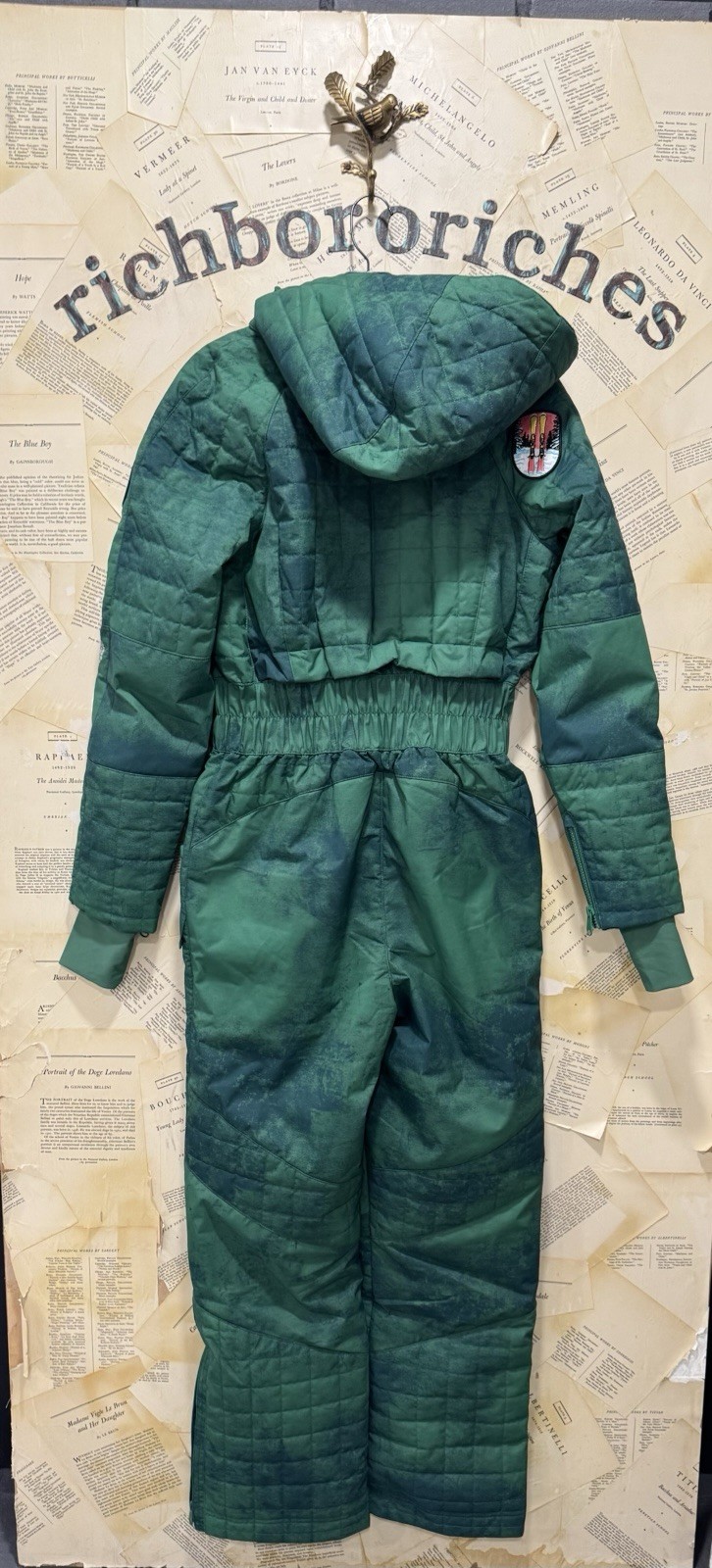 Free People Movement All Prepped Patch Ski Suit Adjustable Evergreen Combo S NWT image 10