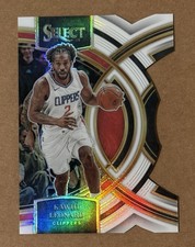 Panini 2023-24 Select Kawhi Leonard #177 White Prizm Die-Cut 67/149 Clippers