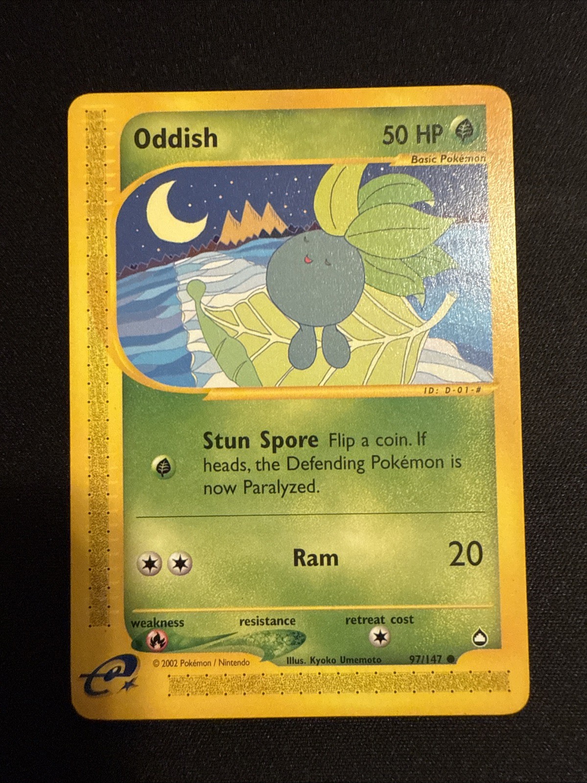 Oddish 97/147 - Aquapolis Non Holo Pokemon Card - LP