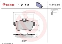 Brembo Bremsbelagsatz Scheibenbremse Prime P 61 114 FüR Peugeot 5008 C4 DS5 DS4