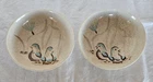 2 Red Wing Pottery Bob White 6 1/2" Oval (Cereal - Salad) Bowls Quail Birds USA