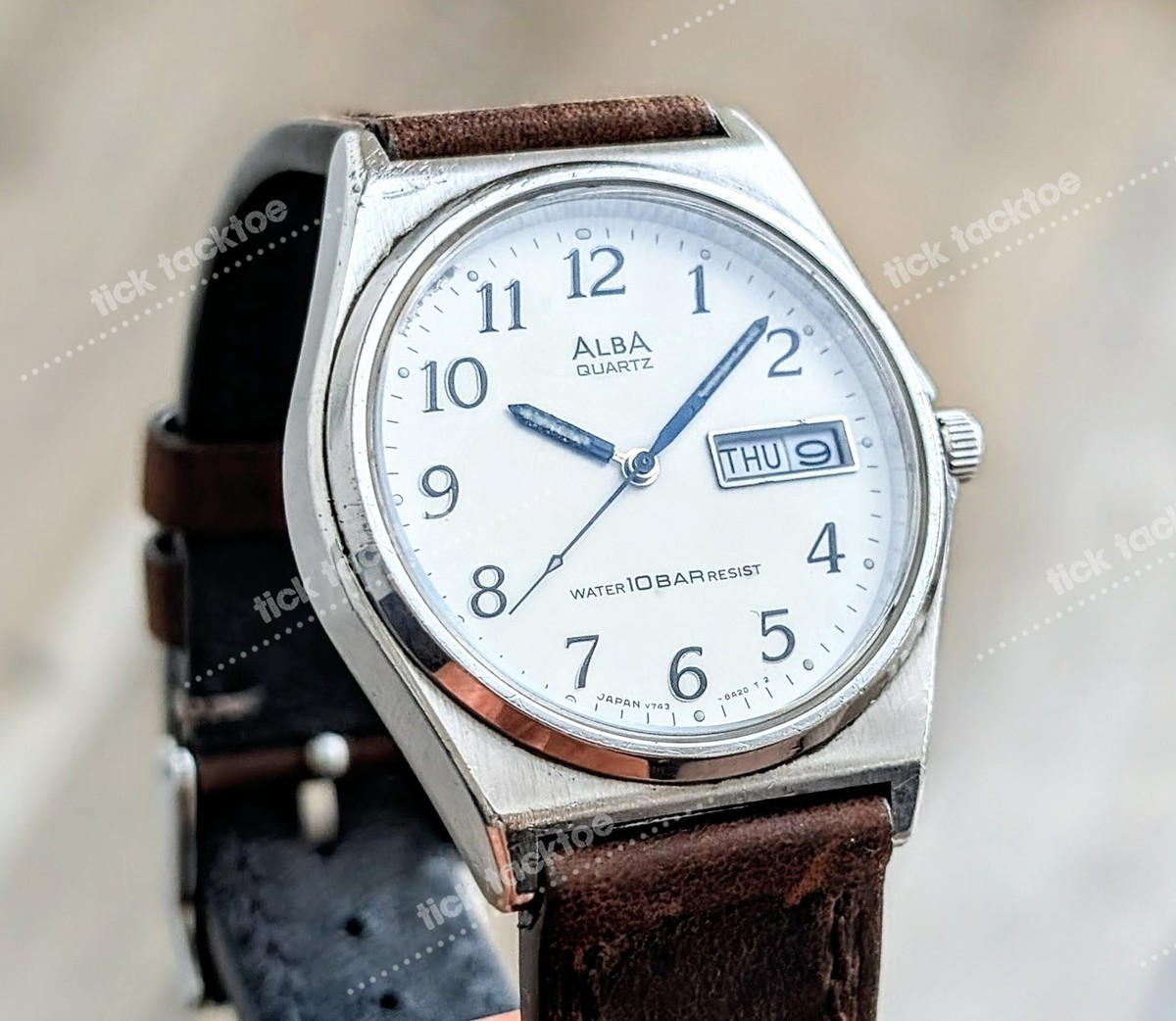 時計 00s SEIKO ALBA AKA SQUARE Vintage Seiko Alba Y143-8141 Quartz Watch Stainless Steel Sapphire