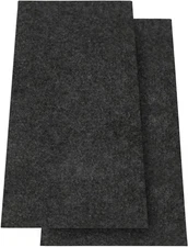 2 Pcs Oil Spill Mat 36x60 Garage Floor Rubber Pad Absorbent Reusable w/ Rug Tape