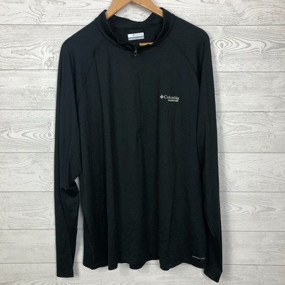 Columbia Men's XXL Montrail Long Sleeve Half Zip Pullover Shirt Omni Wick Black