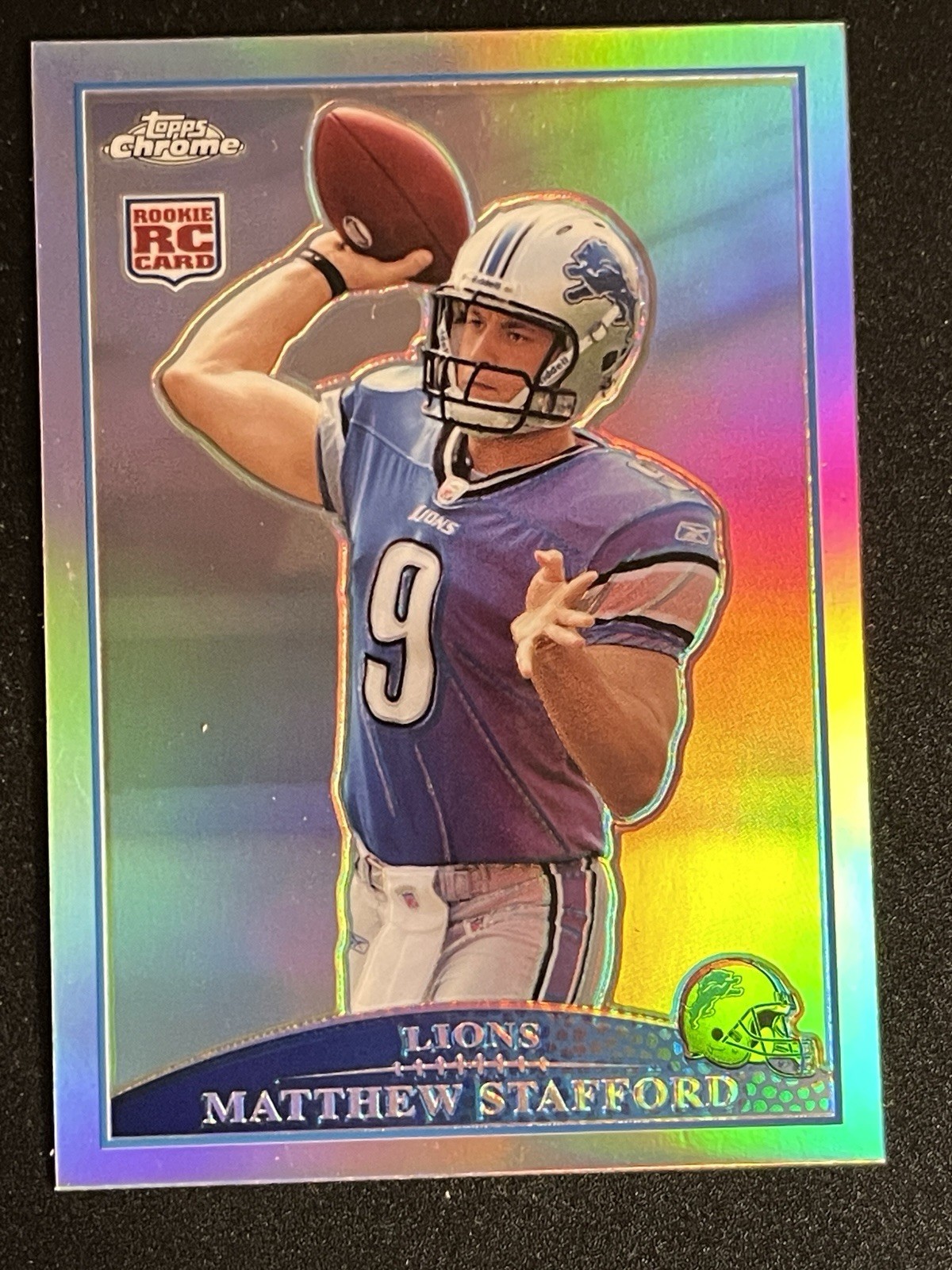 Matthew Stafford 2009 Topps Chrome Refractor #TC210 RC Rookie Lions Rams Georgia