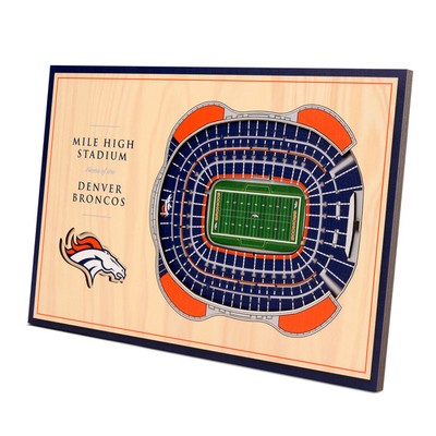 Denver Broncos NFL YouTheFan! 3D Stadium View Desktop Schild