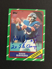 MARK BAVARO 1986 TOPPS #144  AUTOGRAPHED ROOKIE CARD  W/INSCRIPTION JSA. rookie card picture