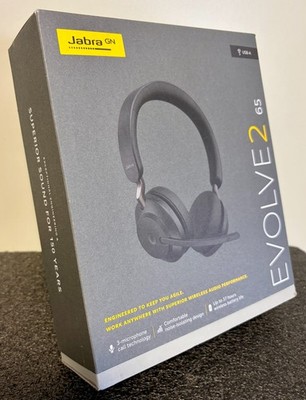 Jabra Evolve2 65 kabelloser Stereo Kopfhörer (MS Teams, USB-A) - Schwarz