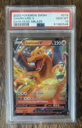 Charizard V 019/189 - Pokemon - Darkness Ablaze - GEM MINT PSA 10 card