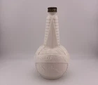 Vintage 1939 New York World’s Fair Uranium Globe Milk Glass Bottle / Decanter A1