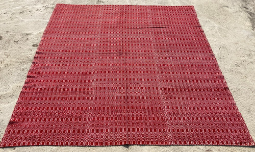 Vintage Traditional Handmade Lovely Geometric Kilim Floor Rug Carpet 206x190 cm