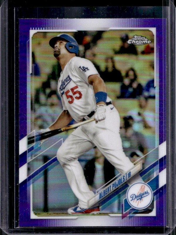 2021 Topps Chrome Update Albert Pujols Purple Refractor #USC50 Dodgers