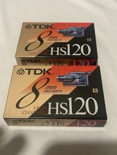 2 New TDK 8mm High Standard HS120 Camcorder Video Cassette Tapes Vintage Sealed