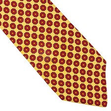 VTG Brooks Brothers Silk Tie Makers Mens OS Red Floral Medallion USA Made