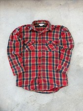 Vintage 1970's Frostproof Sanforized 100 Cotton Red Flannel
