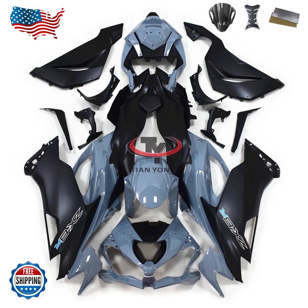 Injection  Fairing Kit for Kawasaki Ninja ZX6R 636 2019-2023 Bodywork Gray Black