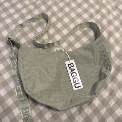 Baggu Medium Nylon Crescent Bag (Celadon)
