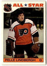 Pelle Lindbergh 1985-86 Topps Sticker Inserts #6 Philadelphia Flyers