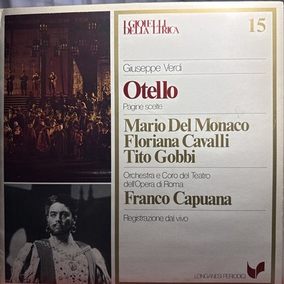 VERDI-OTHELLO-GOBBI-DEL MONACO-CAPUANA-ORIGINAL GDL RECORDS LP VINYL-USED-ITALY