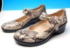 ALEGRIA ELL-729 BEIGE SNAKE PRINT WEDGE MARY JANE SHOES WOMENS 10.5 EU 41  NEW — photo 2