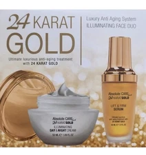 24 KARAT GOLD ultimate luxurious anti-aging system illuminating face duo. NIB!