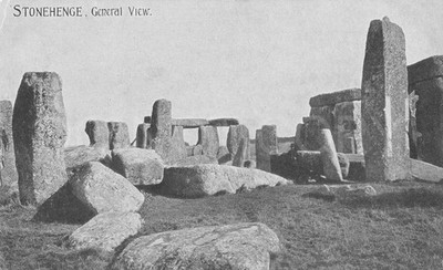 Stone Monument Stonehenge England antike Postkarte