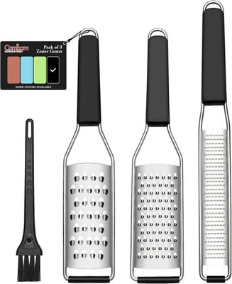 Cambom Lemon Zester Grater 3PCS Stainless Steel Kitchen Tool