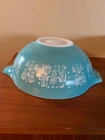 VINTAGE Turquoise PYREX Amish Butterprint 444 Cinderella 4Qt Mixing Nesting Bowl