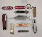 Vintage Pocket Knife Lot - US Military, Coca Cola, Advertising, Swiss, Italy.
