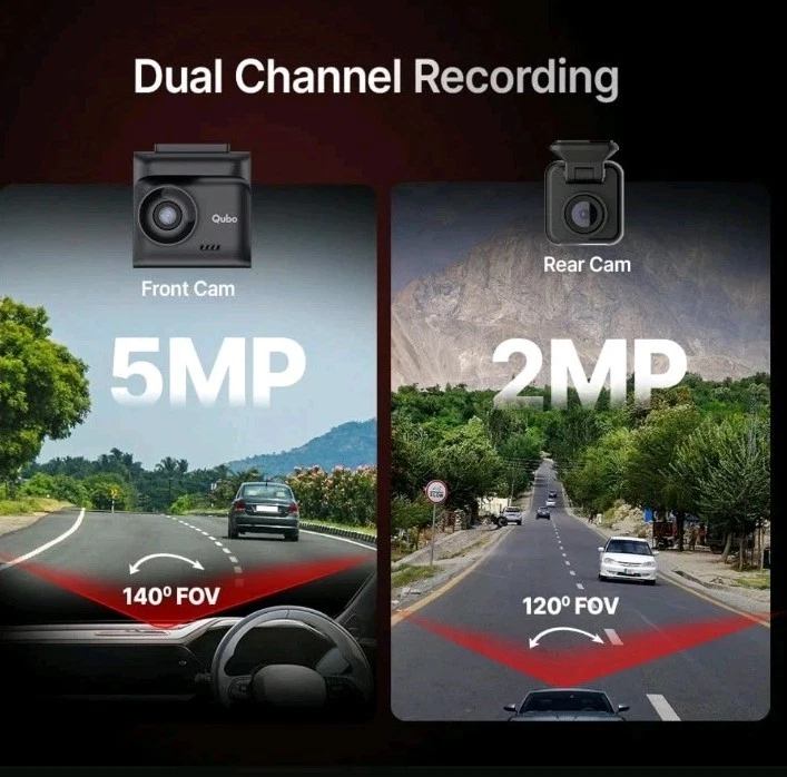 Car Dashcam Pro 2.7K NightPulse Vision | Dual Channel: 5MP QHD+ Front (140°), 2M - Image 3 of 4