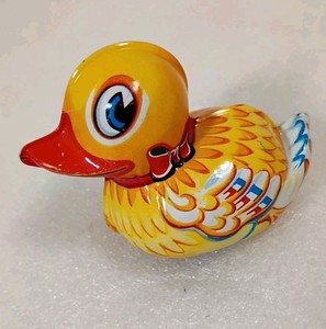 LEHMANN TIN LITHO DUCK TOY WORKS VERY GOOD CONDITION WESTERN GERMANY