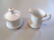 MITTERTEICH Vintage Gold Porzellan Zuckerdose Milchkännchen Milch + Zucker Set