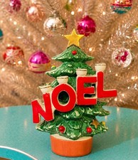Vintage Holt Howard era NOEL Christmas Tree Candle Holder MCM Japan 50s Norcrest
