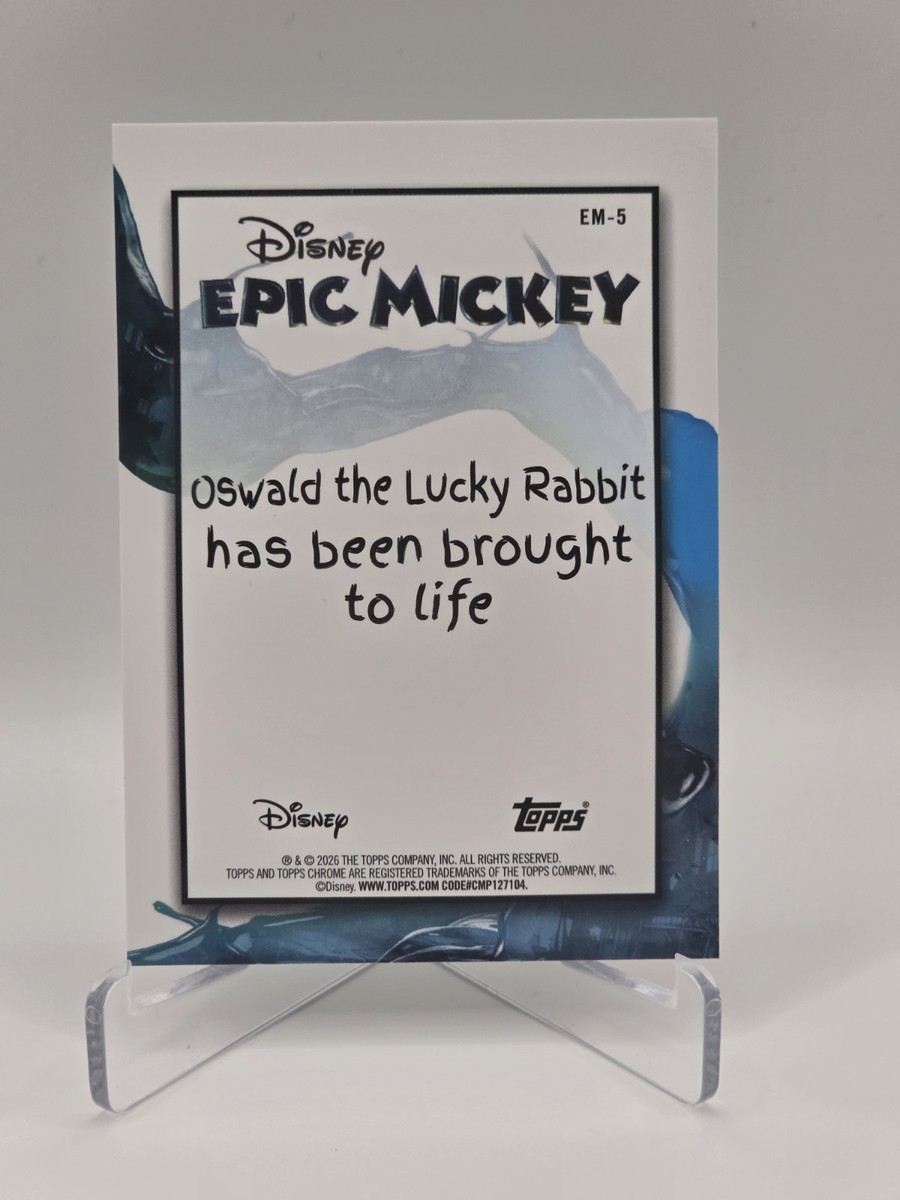 TOPPS 2026 DISNEY NEON - EPIC MICKEY Oswald the lucky rabbit | eBay